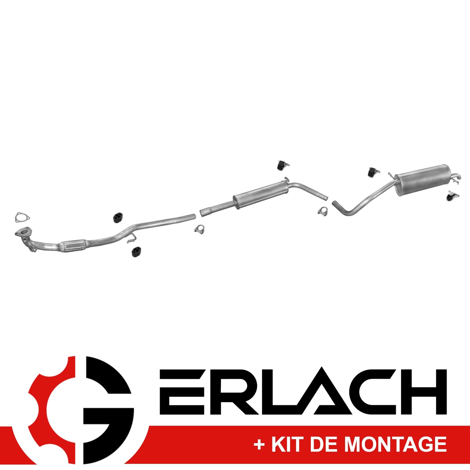 Silencieux pour Skoda Fabia 1.2 réparation pot échappement 4011