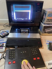 ULTIMATE Atari 5200 Bundle, Rebuilt Controllers + Trakball, CIB Games, Power Mod