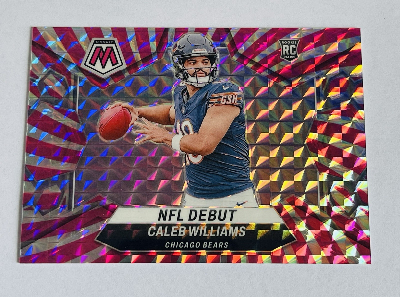 2024 FOTL Panini Mosaic Caleb Williams Pink Swirl NFL Debut Rookie 2 /13 Bears