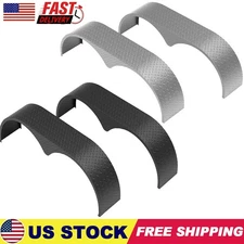 2 Pack Steel Double Axle Trailer Fenders Fit for 13"-15" Trailer Wheels,2 Colors