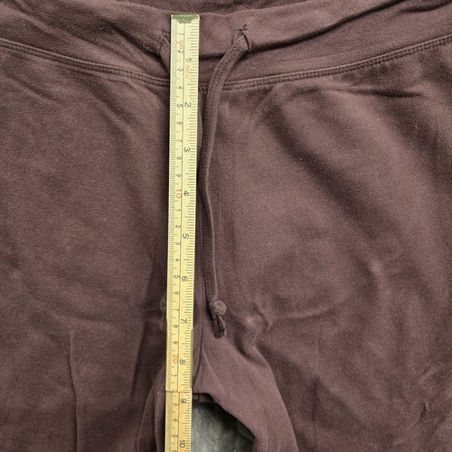 Athleta Pants Women Medium Maroon Cropped Sweatpants Gym Athleisure Yoga Stretch - Picture 5 of 10