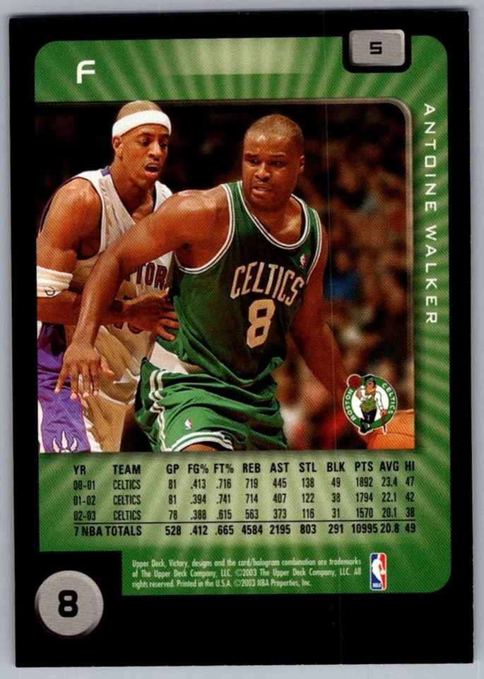 2003-04 Upper Deck Victory Antoine Walker Boston Celtics #5 - Image 2 of 2