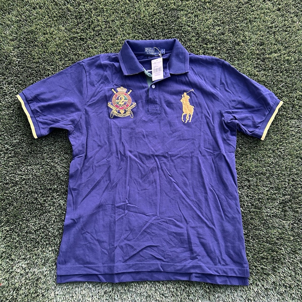 Ralph Lauren N.Blue Custom Slim Fit Polo Shirt With BIG PONY