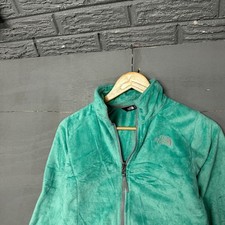 The North Face Girls Osito Full Zip Fleece Jacket Teal Green Large 14/16