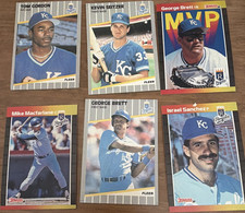 Fleer/Donruss 1989 Kansas City Royals George Brett Tom Gordon 6 Card Lot
