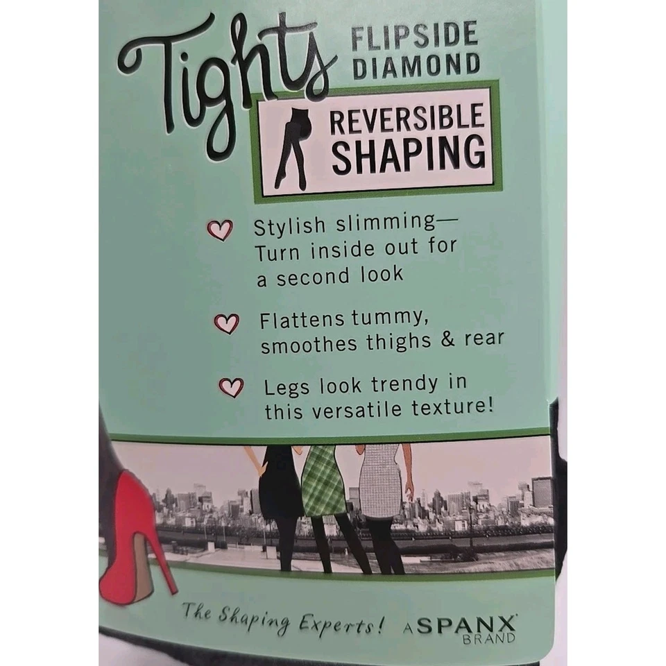 Medias Love Your Assets By Spanx Talla 4 Reversibles Diamante Negro Forma Nuevas con Etiquetas Foto 4 de 4