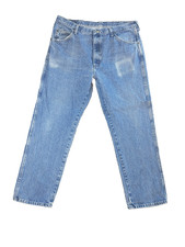 Wrangler Denim Blue Jeans Men's Size 36x29 Straight Leg Light Wash 96501DS Faded