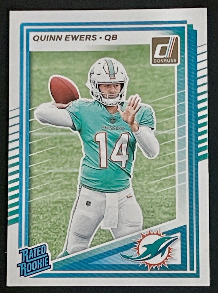 2025 Donruss Quinn Ewers Rated Rookie RC #342 Dolphins