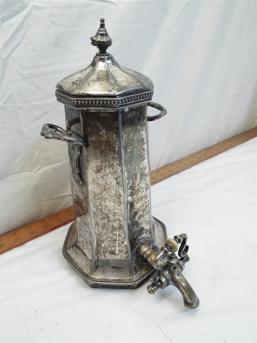 Rare Antique James Dixon & Sons Silver Plate Coffee Urn Pot