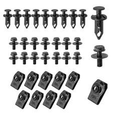 35Pcs Engine Under Cover Splash Shield Body Bolts Screws, Bumper Clips Extrud...