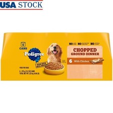 Chopped Ground Dinner Wet Dog Food Chicken 13.2 Oz Soft Canned 6 Pack Adult New 2.94 per gallon