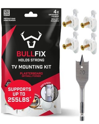 TV Kit - TV Bracket Drywall Anchors, Holds up to 255lbs, Heavy Duty Wall Anch...