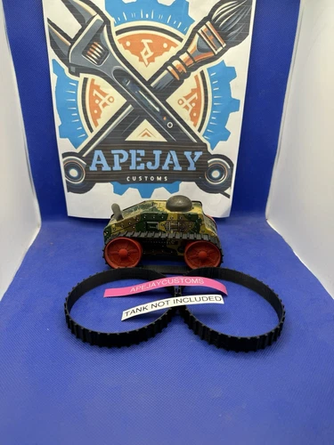 1 pair of tracks for Marx midget  tank with red wheels Tin Litho Toy Army Tank