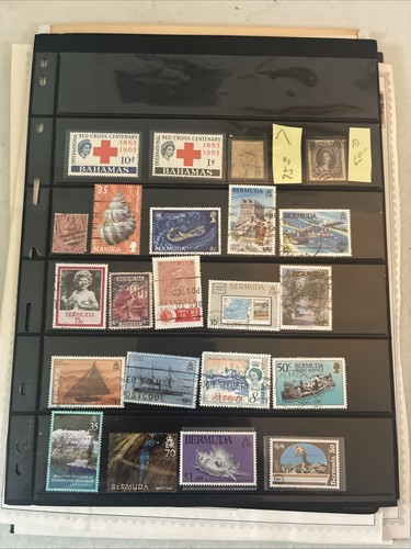 Large Box Foreign Stamps Covers Mostly all British East Caribbean Album - Picture 2 of 24