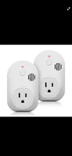 Briidea Power Failure Alarm with LED Indicator & 80dB Siren, White-2 Pack