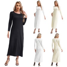Islamic Arabian Dress Casual Womens Loose Muslim Prayer Long Robes Long Sleeve