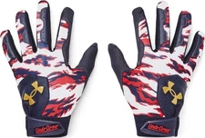 Midnight Navy Metallic Gold Sport Activity Gloves With Breathable Fabric