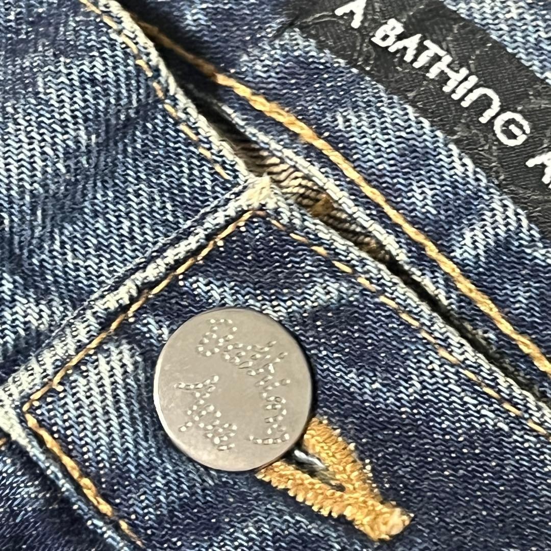 A Bathing Ape Denim Pants Jeans Blue M Waist 86cm Inseam 63cm BA0226179 thumbnail 6