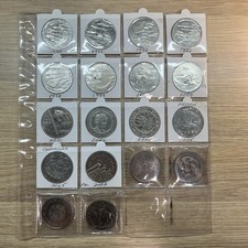 1986-2006 United Kingdom £5 & 25 New Pence Coin Collection - QEII Commemorative
