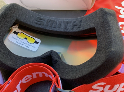 Supreme x Smith Snowboard Ski Goggles Red FW15 Colorway Limited