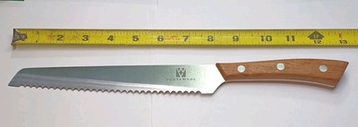 New Open Box, VESTAWARE 8'' Serrated Knife With Wood Scales