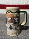 1996 Budweiser Holiday Beer Stein American Homestead Christmas Mug — photo 2