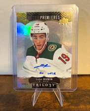 Upper Deck 2017-18 Trilogy Rookie Premieres Autograph Luke Kunin #132 Wild