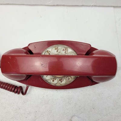 Vintage RED Princess Bell System Phone Rotary Model Western Electric Untested 
