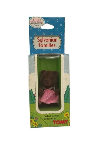 Vintage 1985 Tomy Sylvanian Families Collectibles Furry Forest Folk Bear 2837