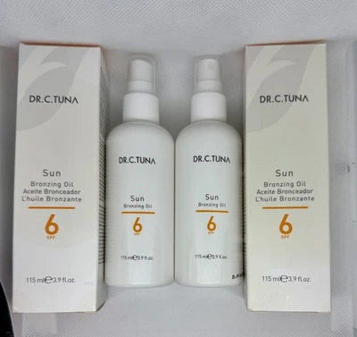 2 x Farmasi Dr. C. Tuna Sun Bronzing Oil - SPF6 - Carrot Oil - 115ml