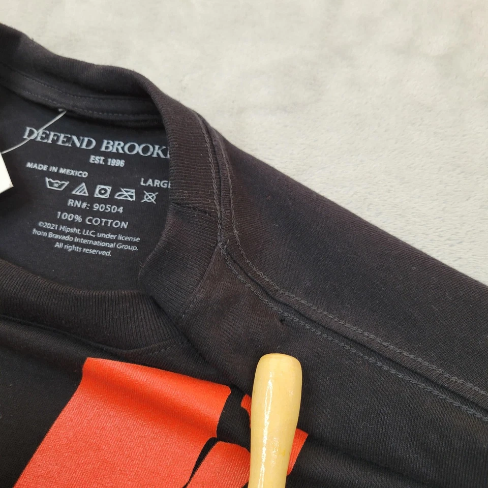 Camiseta masculina grande gráfica hip hop streetwear rap Defend Brooklyn Public Enemy - Imagem 4 de 4