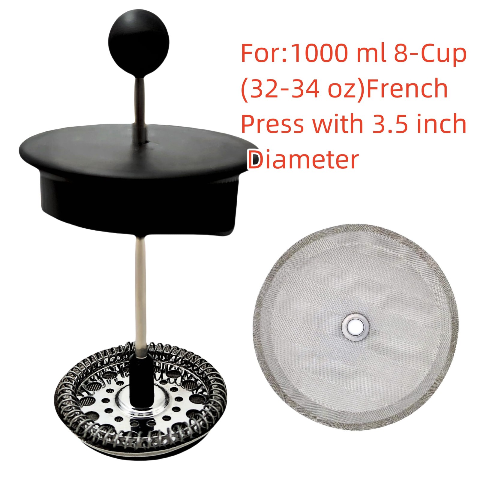 6 Pack French Press Filters Stainless Steel Mesh Screen Replacement Parts