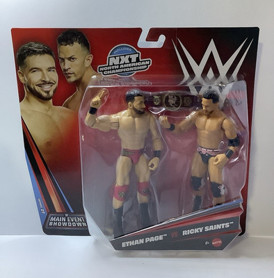 Mattel WWE Main Event Showdown Ethan Page Ricky Saints 2-Pack w/ NXT Belt