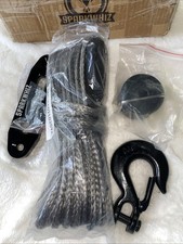 Sparkwhiz Synthetic Winch Rope Kit 14 X 50 9500lbs 38 Hook For Atv Utv Suv
