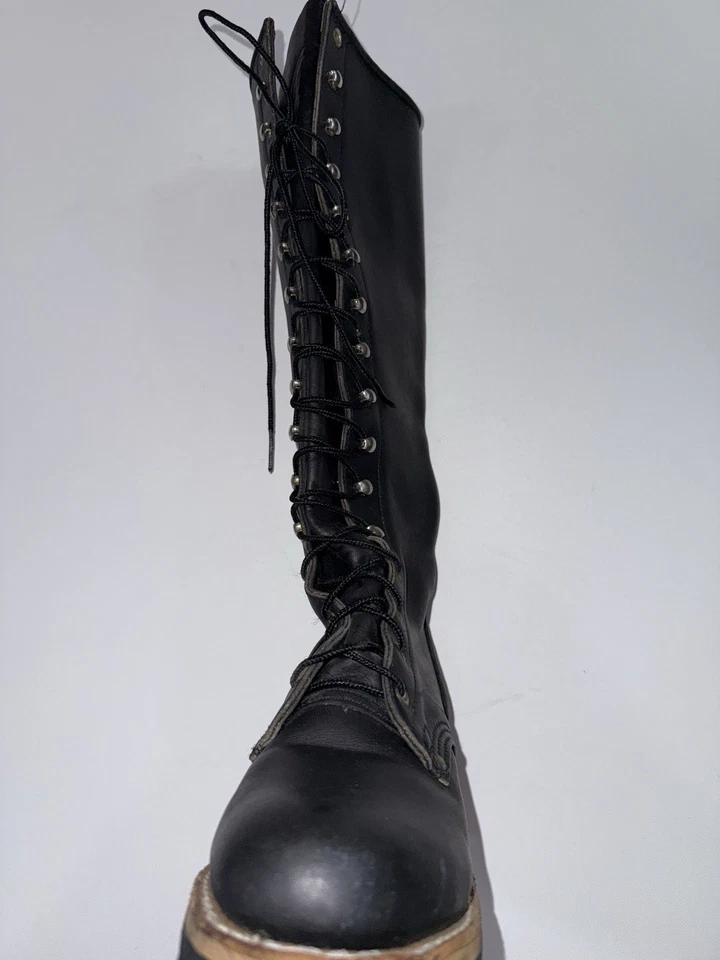 Georgia Boot Logger Steel Toe 5.5M Black Leather Vibram Vintage Rare Work Boots - Image 4 of 4