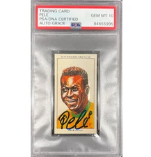 Pele Signed 1979 The Sun All Time Greats #308 – PSA 10 Autograph