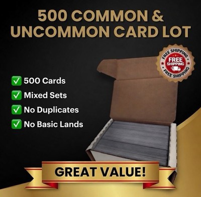 500 MTG Magic the Gathering Cards Commons/Uncommon Bulk Lot NO DUPLICATES