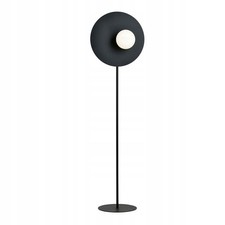Black Floor Lamp, Frosted Glass Shade, E14 Bulb Fitting, Modern Style
