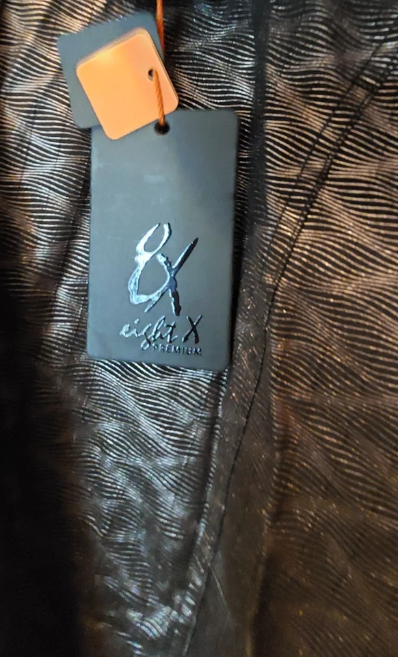 EIGHT X Men's Zig Zag Pattern Slim Fit Stretch Shirt | L | Black NEW! RETAIL $80 - Image 4 of 4