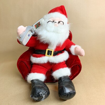 Christmas Animatronic Santa Talking on the Phone Decoration, Dan Dee, Works