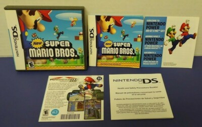 New Super Mario Nintendo DS Original Cover Art, Case, Manual