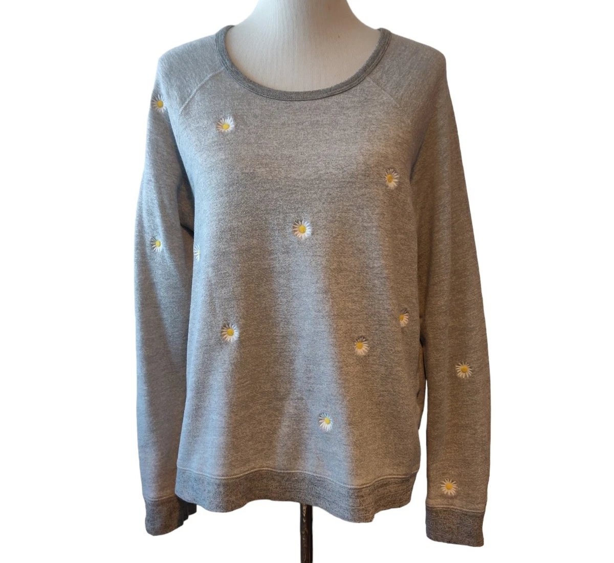 Daisy embroidered sweatshirt sale