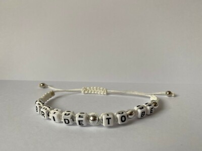 Handgefertigtes Armband verstellbar personalisieren Braut Henne tun Brautjungfer Hochzeit