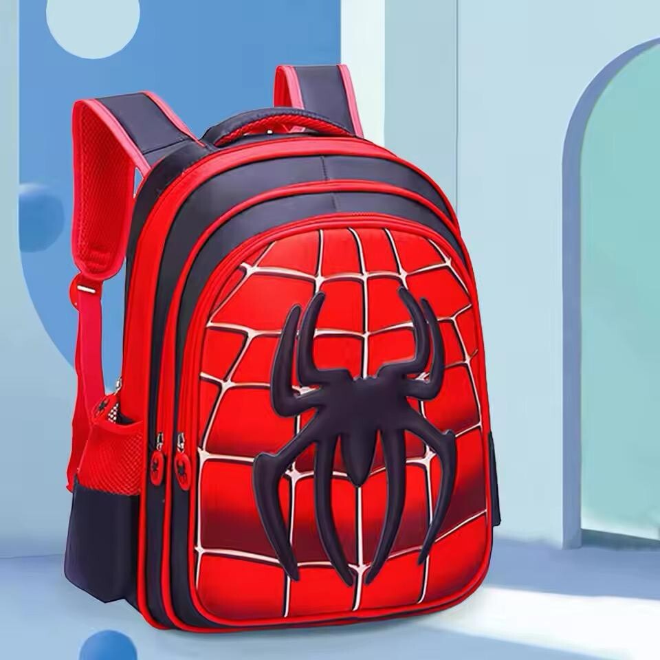 Mochila 3D Dimensión Spiderman Niño Dibujos Animados Ligera Bolso Escolar Mochila Regalo
