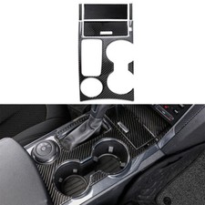6pcs For Ford Explorer 2013-2019 Carbon Fiber Gear Shift Panel Water Cup Cover