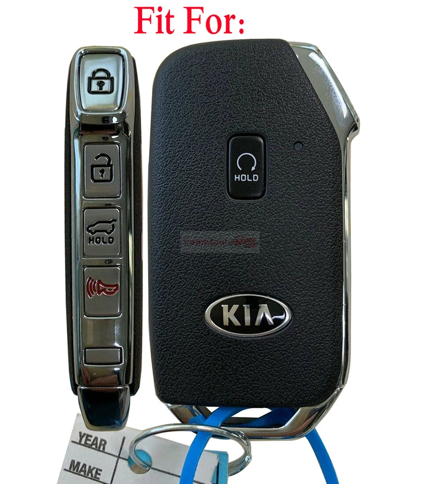 Fit KIA Seltos K5 Telluride Sorento Forte 5 Button Remote Key Fob TPU Case Cover - Image 2 of 4