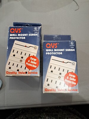 QVS SP011 Wall Mount Surge Protector Set of 2