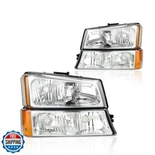 DimFlux Headlight Assembly Compatible with 2003-2006 Chevy Silverado 1500 150