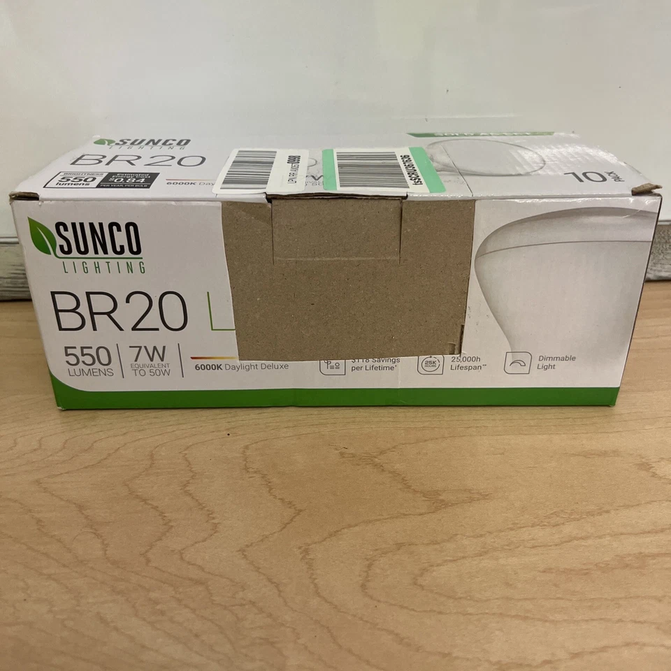 Sunco Lighting 10 Pack BR20 LED Bulbs Indoor Flood Light R20 Dimmable 6000K Dayl - Image 2 of 2