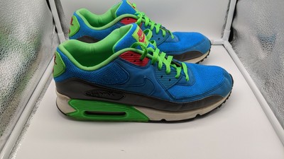 lime green and blue air max